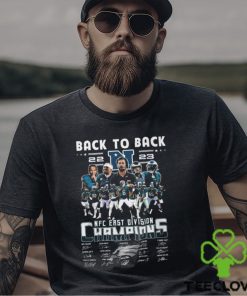 Philadelphia Eagles back to back 2023 NFC East Division Champions signature shirt
