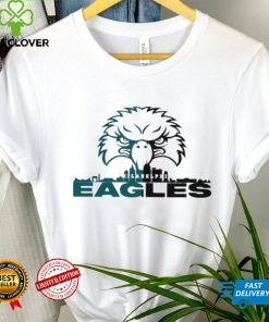 Philadelphia Eagles football skyline Eagles head logo shirt