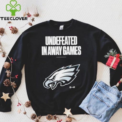 Philadelphia Eagles football undefeated in away games 5 0 logo hoodie, sweater, longsleeve, shirt v-neck, t-shirt