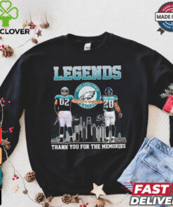 Philadelphia Eagles legends Kelce and Dawkins thank you for the memories signatures hoodie, sweater, longsleeve, shirt v-neck, t-shirt