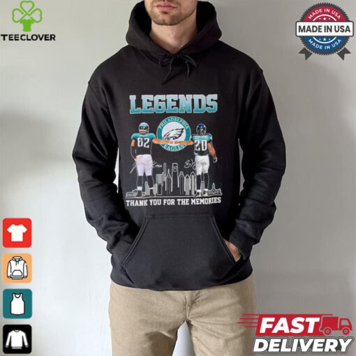 Philadelphia Eagles legends Kelce and Dawkins thank you for the memories signatures hoodie, sweater, longsleeve, shirt v-neck, t-shirt