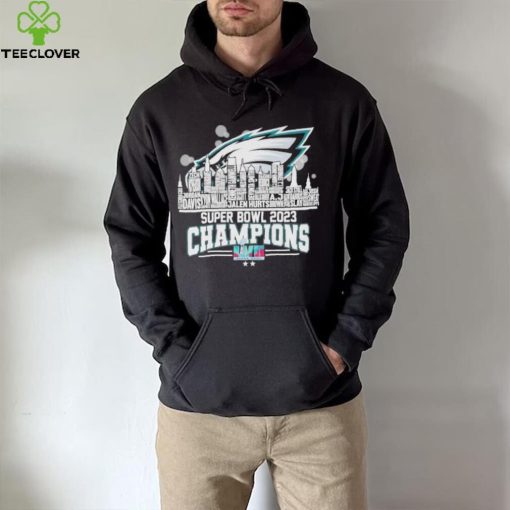 Philadelphia Eagles super bowl 2023 champions LVII Jalen hurts Jordan Davis hoodie, sweater, longsleeve, shirt v-neck, t-shirt