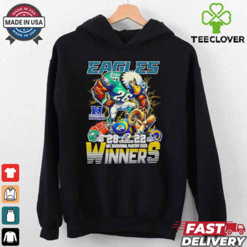 Philadelphia Eagles vs Los Angeles Rams Mascots NFC Divisional Round Playoff 2025 Winners shirt