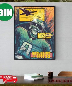 Philadelphia Eagles vs New York Jets October 15 2023 Fan Art Poster Fighter Aircrafts Poster Canvas
