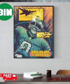 Philadelphia Eagles vs New York Jets October 15 2023 Fan Art Poster Fighter Aircrafts Poster Canvas