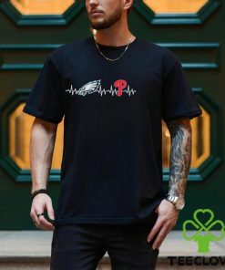Philadelphia Eagles vs Philadelphia Phillies heartbeat 2023 shirt