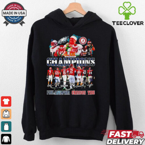Philadelphia Eagles x Alabama Crimson Tide LIX Super Bowl Champions Limited shirt