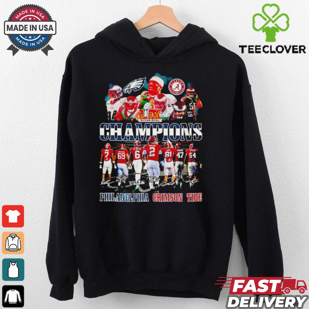 Philadelphia Eagles x Alabama Crimson Tide LIX Super Bowl Champions Limited shirt Philadelphia Eagles x Alabama Crimson Tide LIX Super Bowl Champions Limited shirt