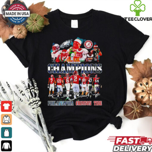 Philadelphia Eagles x Alabama Crimson Tide LIX Super Bowl Champions Limited shirt