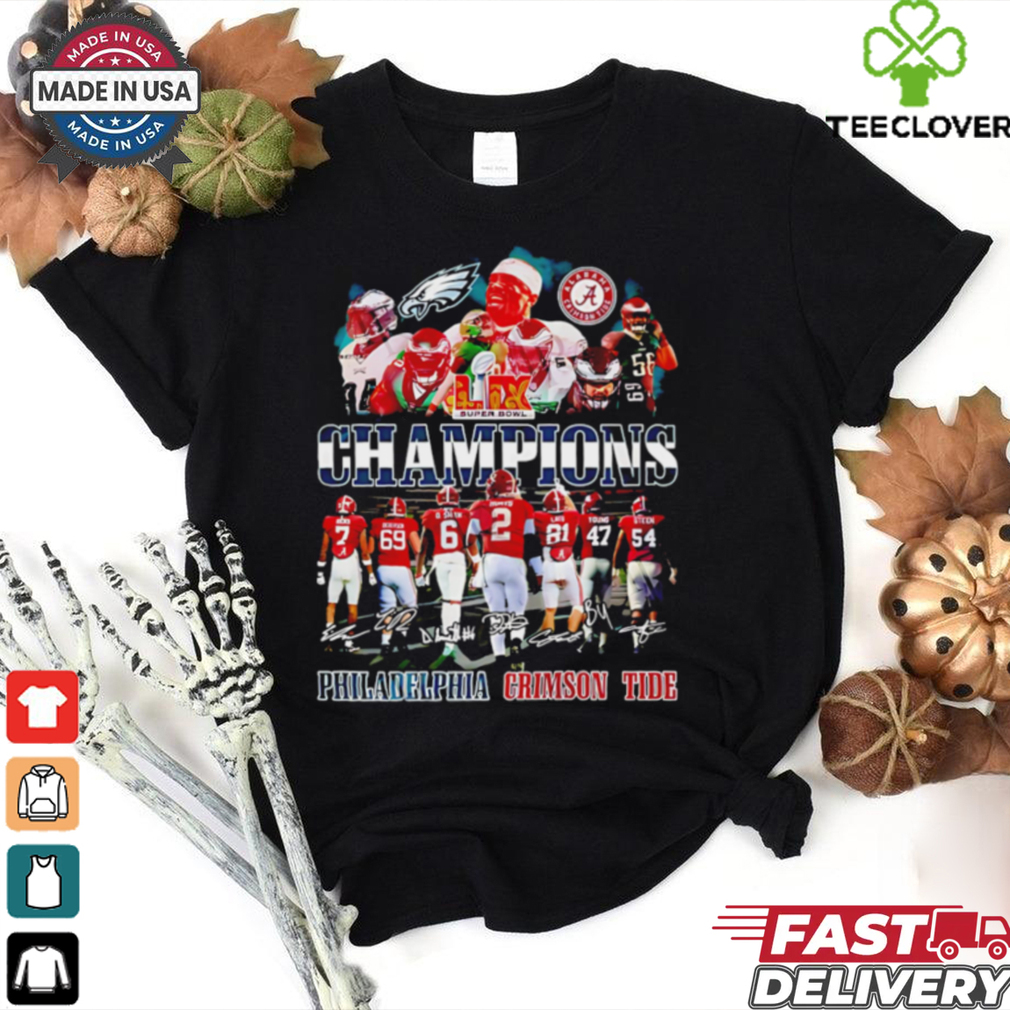Philadelphia Eagles x Alabama Crimson Tide LIX Super Bowl Champions Limited shirt Philadelphia Eagles x Alabama Crimson Tide LIX Super Bowl Champions Limited shirt