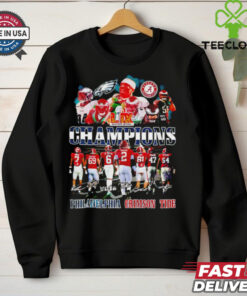 Philadelphia Eagles x Alabama Crimson Tide LIX Super Bowl Champions Limited shirt