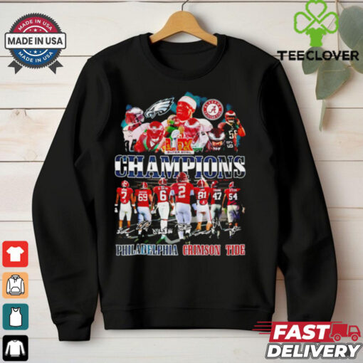 Philadelphia Eagles x Alabama Crimson Tide LIX Super Bowl Champions Limited shirt