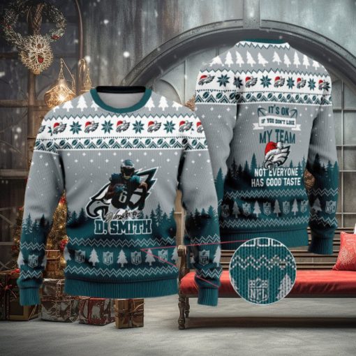 Philadelphia Eagles – DeVonta Smith #6 Super Bowl LVII 2023 Not Everyone Has Good Taste Ugly Christmas Sweater