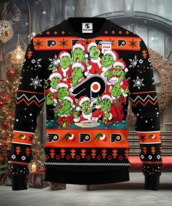 Philadelphia Flyers 12 Grinch Xmas Day Christmas Ugly Sweater