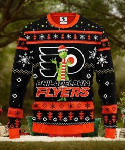 Philadelphia Flyers Funny Grinch Christmas Ugly Sweater
