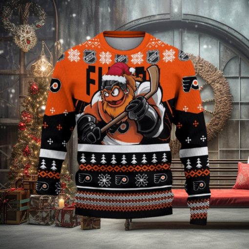 Philadelphia Flyers Funny Ugly Christmas Sweater Angry For Men And Women Custom Name Gift Fans