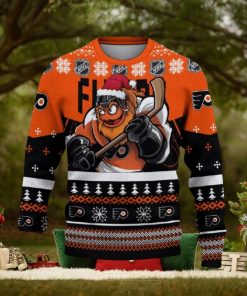 Philadelphia Flyers Funny Ugly Christmas Sweater Angry For Men And Women Custom Name Gift Fans