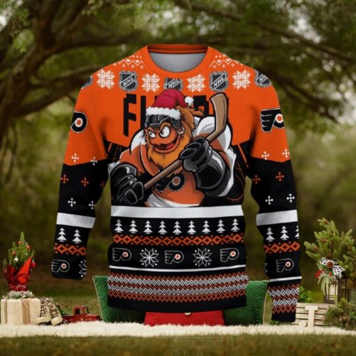 Philadelphia Flyers Funny Ugly Christmas Sweater Angry For Men And Women Custom Name Gift Fans