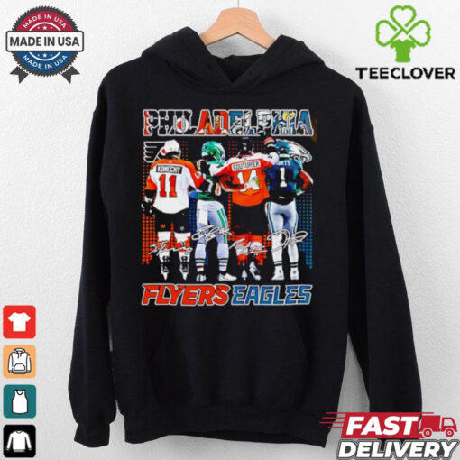 Philadelphia Flyers x Philadelphia Eagles signature city skyline shirt