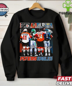 Philadelphia Flyers x Philadelphia Eagles signature city skyline shirt