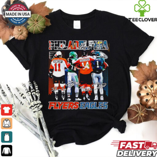 Philadelphia Flyers x Philadelphia Eagles signature city skyline shirt