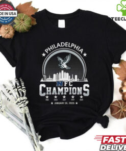 Philadelphia Football 2024 2025 NFC Champions National Football Champion Skyline Logo Shirt
