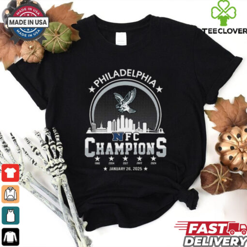 Philadelphia Football 2024 2025 NFC Champions National Football Champion Skyline Logo Shirt