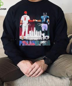 Philadelphia Jalen Hurts And Bryce Harper Philly’s Skyline Signatures Shirt