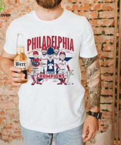 Philadelphia Phillies 2022 League Champions Caricature Signatures Shirt