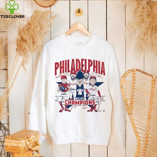 Philadelphia Phillies 2022 League Champions Caricature Signatures Shirt