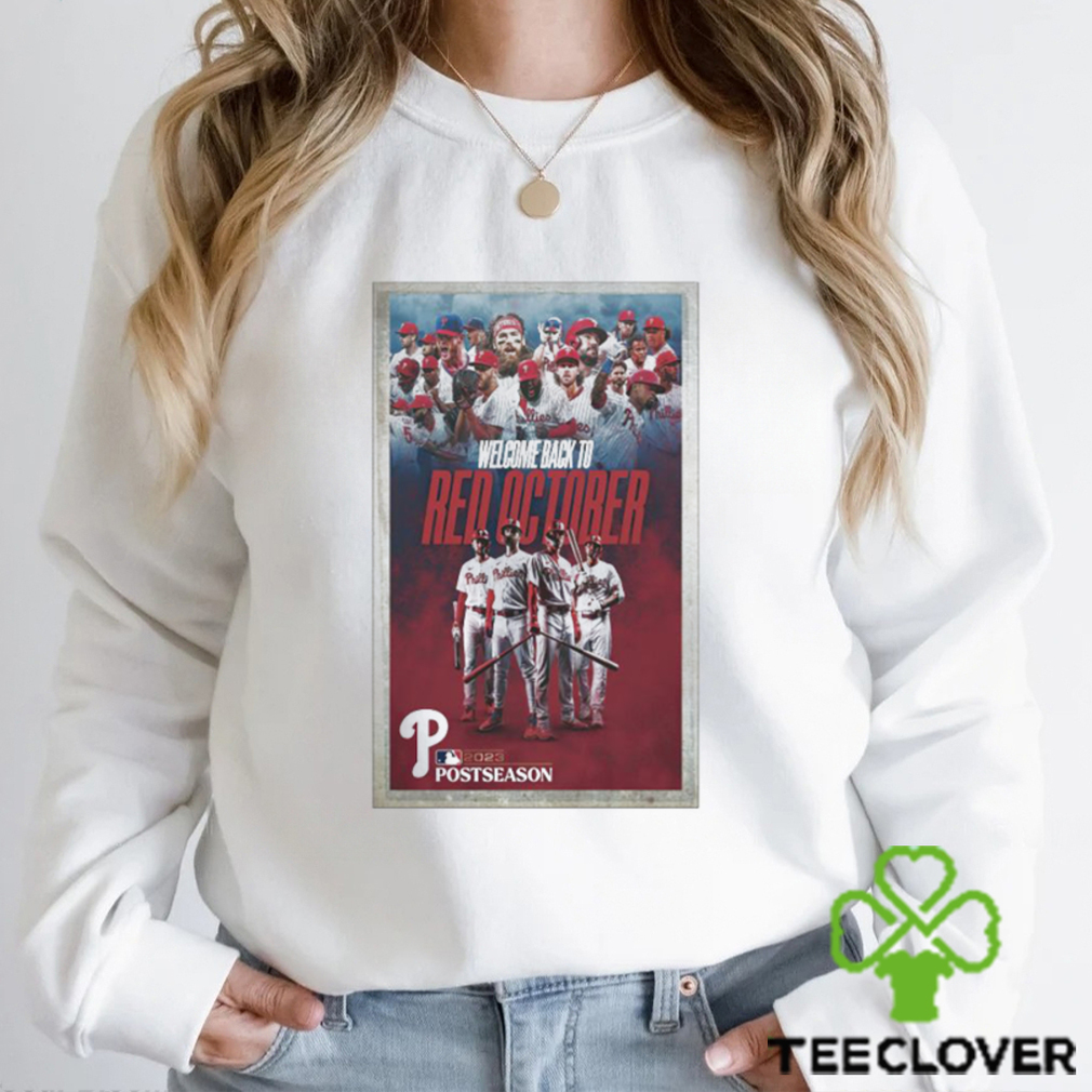 Welcome Back To Red October Philadelphia Phillies Postseason 2023 Poster  Canvas - Roostershirt