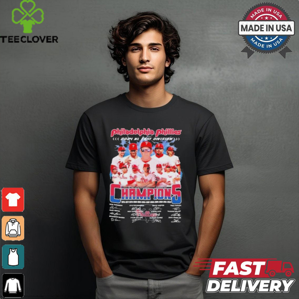 Philadelphia Phillies 2024 NL East Division Champions 12X Signatures shirt Philadelphia Phillies 2024 NL East Division Champions 12X Signatures shirt