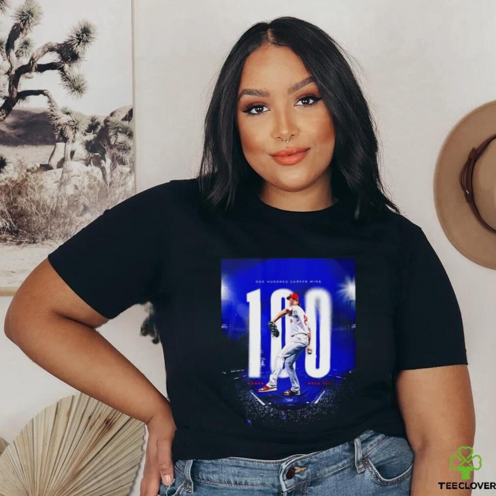 Philadelphia Phillies Aaron Nola 27 one hundred career wins shirt Philadelphia Phillies Aaron Nola 27 one hundred career wins shirt