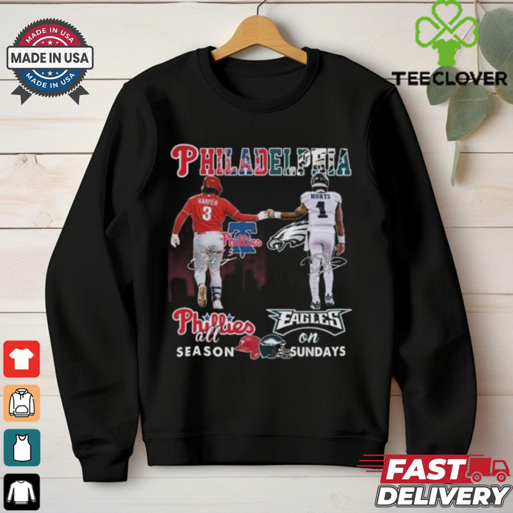 Philadelphia Phillies All Season Philadelphia Eagles On Sundays 2024 T shirt Philadelphia Phillies All Season Philadelphia Eagles On Sundays 2024 T shirt
