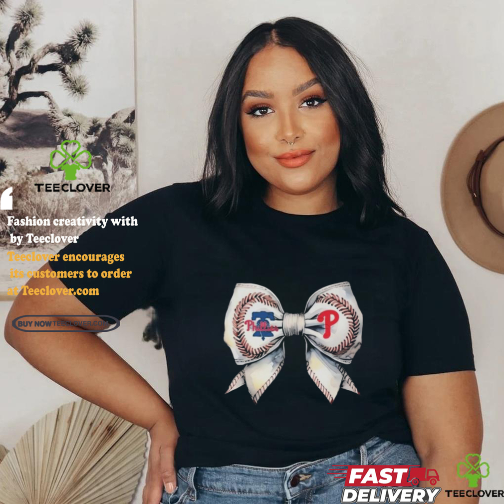 Philadelphia Phillies Bow In Love Baseball Girl 2024 Shirt Philadelphia Phillies Bow In Love Baseball Girl 2024 Shirt