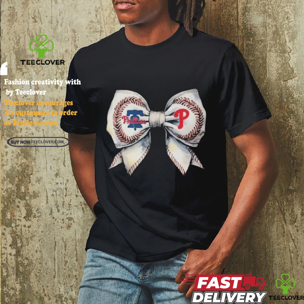 Philadelphia Phillies Bow In Love Baseball Girl 2024 Shirt Philadelphia Phillies Bow In Love Baseball Girl 2024 Shirt