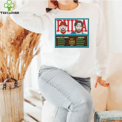Philadelphia Phillies Bryce Harper Nick Castellanos Video Game Style Shirt