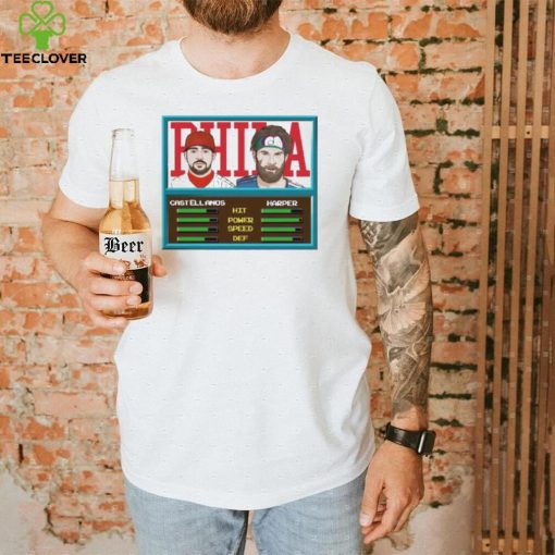 Philadelphia Phillies Bryce Harper Nick Castellanos Video Game Style Shirt
