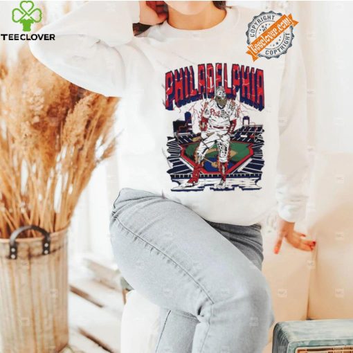 Philadelphia Phillies Bryce Harper scream skeleton shirt