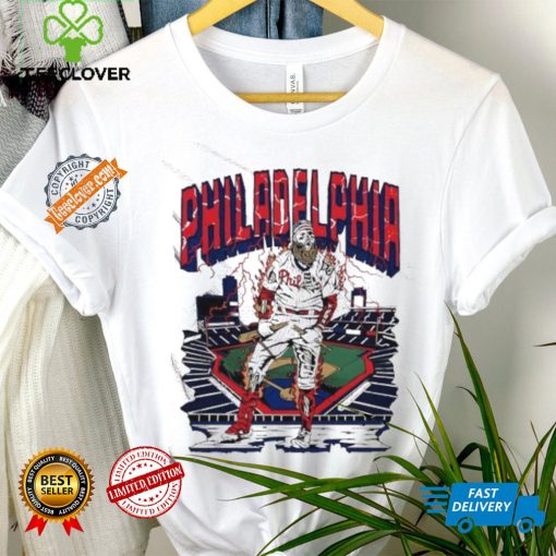 Philadelphia Phillies Bryce Harper scream skeleton shirt