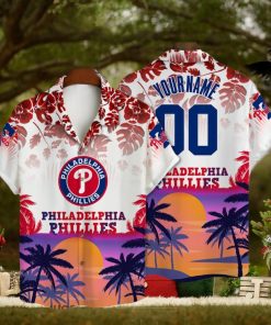 Philadelphia Phillies Custom Name And Number Major League Baseball 3D Print Hawaiian Shirt