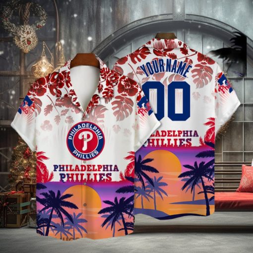 Philadelphia Phillies Custom Name And Number Major League Baseball 3D Print Hawaiian Shirt