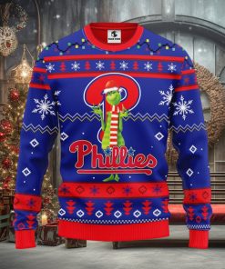 Philadelphia Phillies Funny Grinch Christmas Ugly Sweater