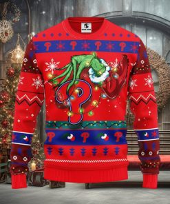 Philadelphia Phillies Grinch Christmas Ugly Sweater
