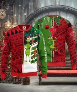 Philadelphia Phillies Grinch & Scooby doo Christmas Ugly Sweater 1