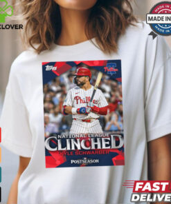 Philadelphia Phillies Kyle Schwarber National League East Clinched Postseason 2024 Poster t shirt