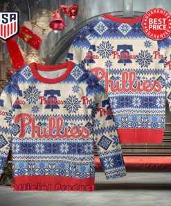 Philadelphia Phillies Logo Snowny Ugly Christmas Sweater