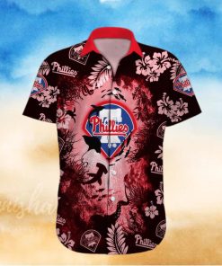 Philadelphia Phillies MLB Hammerhead Shark And Tropical Hawaiian Shirt