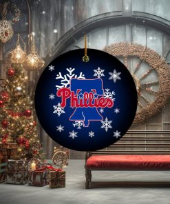 Philadelphia Phillies MLB Merry Christmas Holiday Decorations Ornament