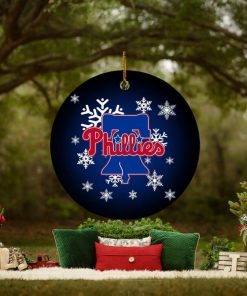 Philadelphia Phillies MLB Merry Christmas Holiday Decorations Ornament